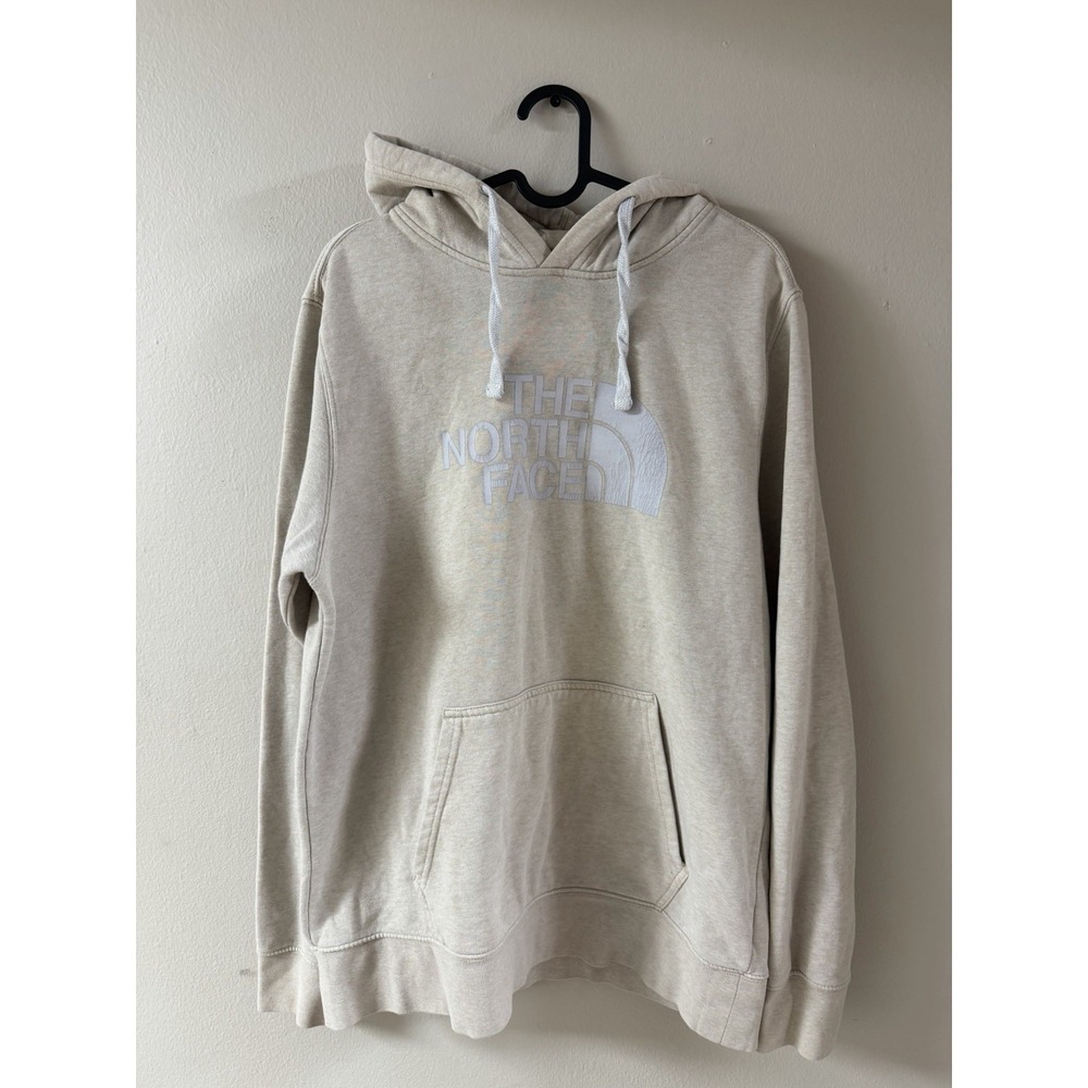 The North Face Men's Medium Cream Off-White Pullover Hoodie Sweatshirt